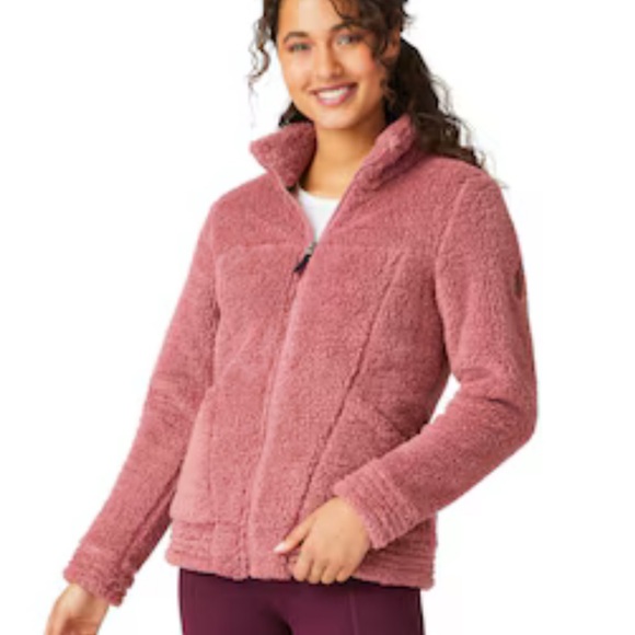 Free Country Jackets & Blazers - Free Country Sierra Butter Pile II Jacket L Pink Sherpa Fleece Full Zip Cozy